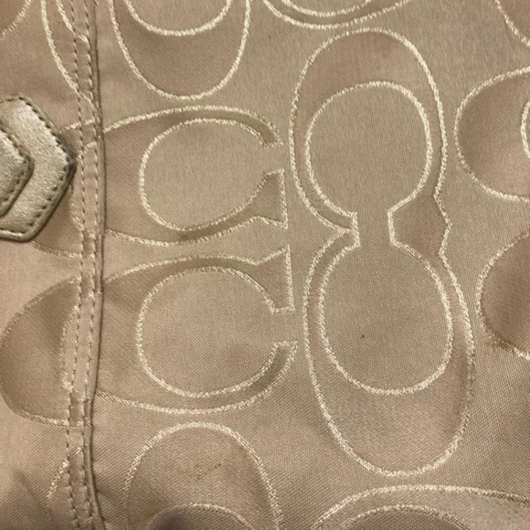 Coach gold poppy signature large bag